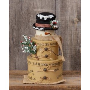 Country Primitive Welcome Winter & Snow Nesting Boxes Set of 3 Christmas New   183376213245